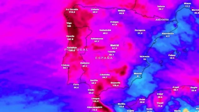Alerta de lluvias intensas en España: borrascas atlánticas traen precipitaciones abundantes y riesgos de inundaciones