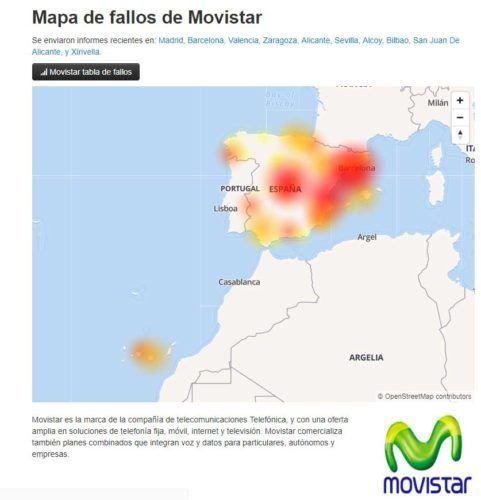 Caída masiva de Movistar en España: miles de usuarios sin internet ni telefonía el 18 de febrero de 2026
