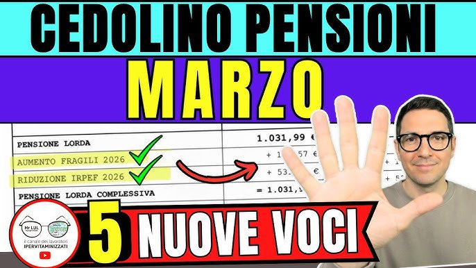 Cedolino Pensione Marzo 2026 INPS: Aumenti, Arretrati e Novità Fiscali