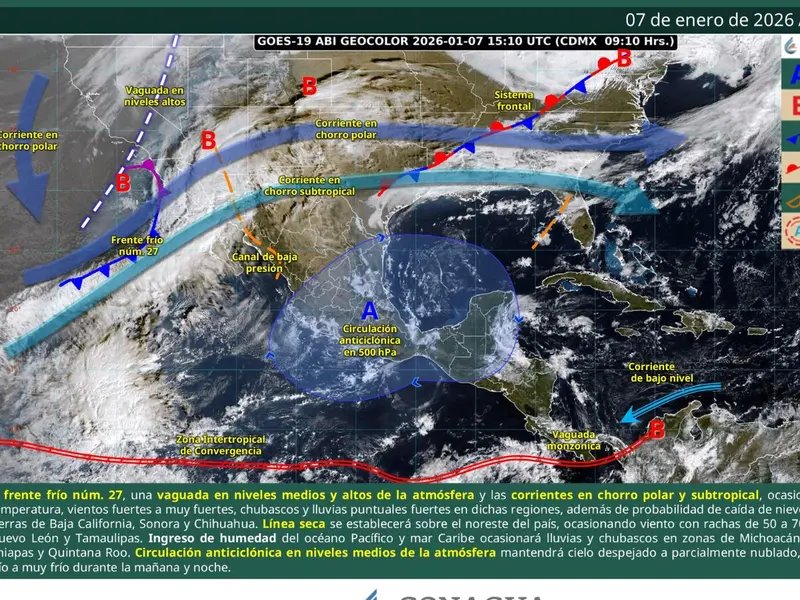El Clima en México en Enero 2026: Un Mes de Frío Extremo y Lluvias Intensas