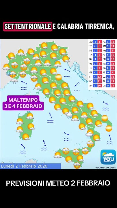 Meteo Italia 19 febbraio 2026: Maltempo Diffuso su Tutta la Penisola
