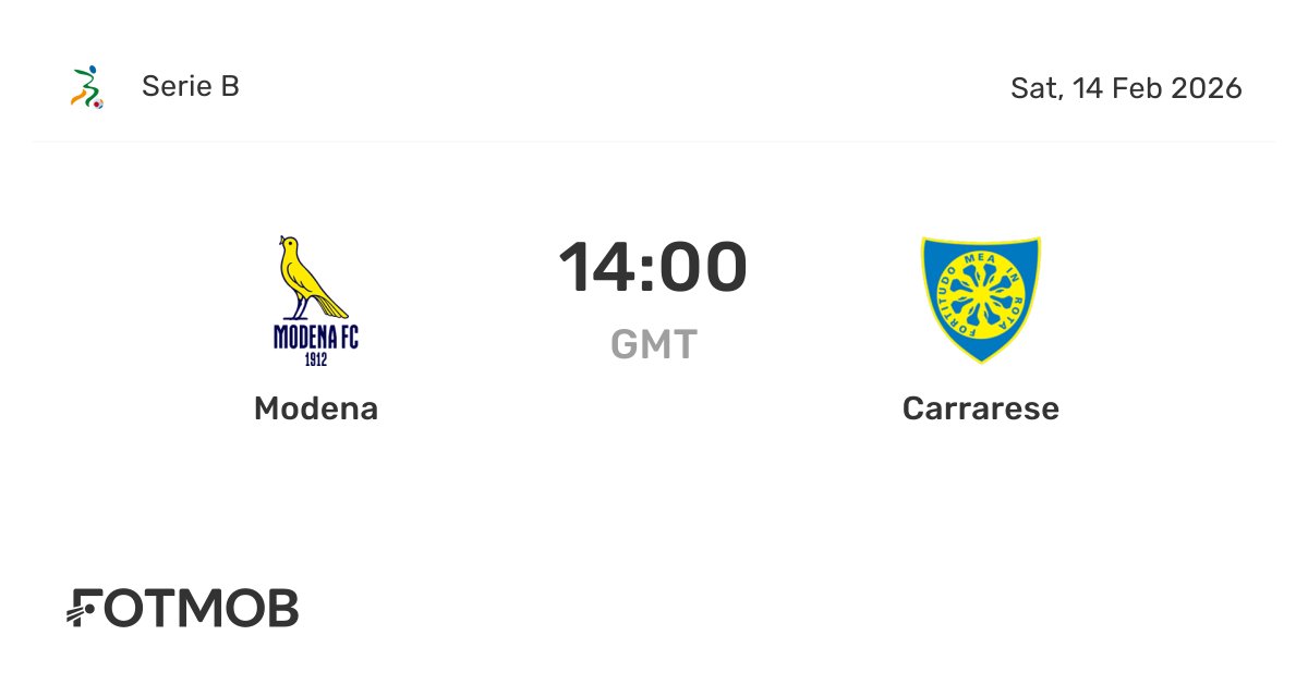 Modena-Carrarese: La sfida playoff di Serie B del 14 febbraio 2026