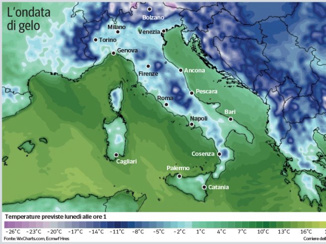 Neve in arrivo: l'Italia si prepara a una nuova ondata di freddo e precipitazioni invernali