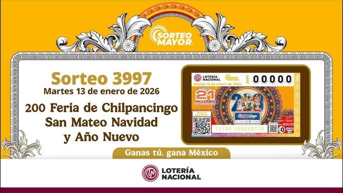Resultados del Sorteo Mayor 3997 de la Lotería Nacional: Números Ganadores y Detalles del 13 de Enero de 2026