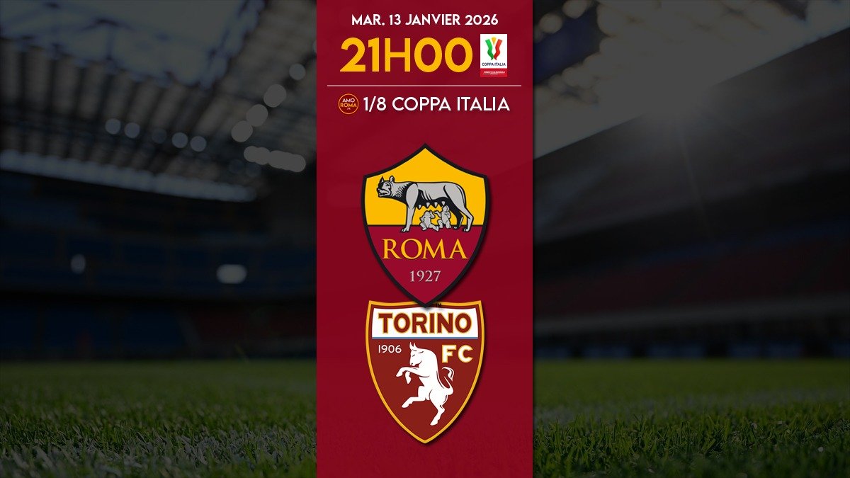 Roma vs Torino: Octavos de final de la Coppa Italia en vivo