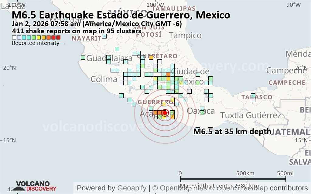 Terremoto en México: El sismo de magnitud 6.5 en Guerrero y su secuela de réplicas
