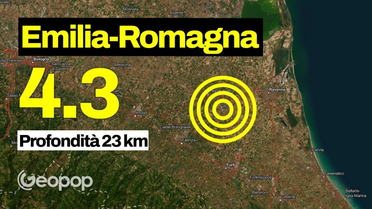 Terremoto oggi in Romagna: due forti scosse di magnitudo 4.3 e 4.1, paura ma nessun danno