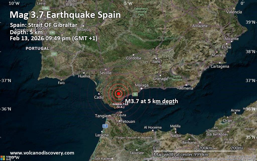 Terremotos en Andalucía: Una oleada sísmica sacude el sur de España en febrero de 2026